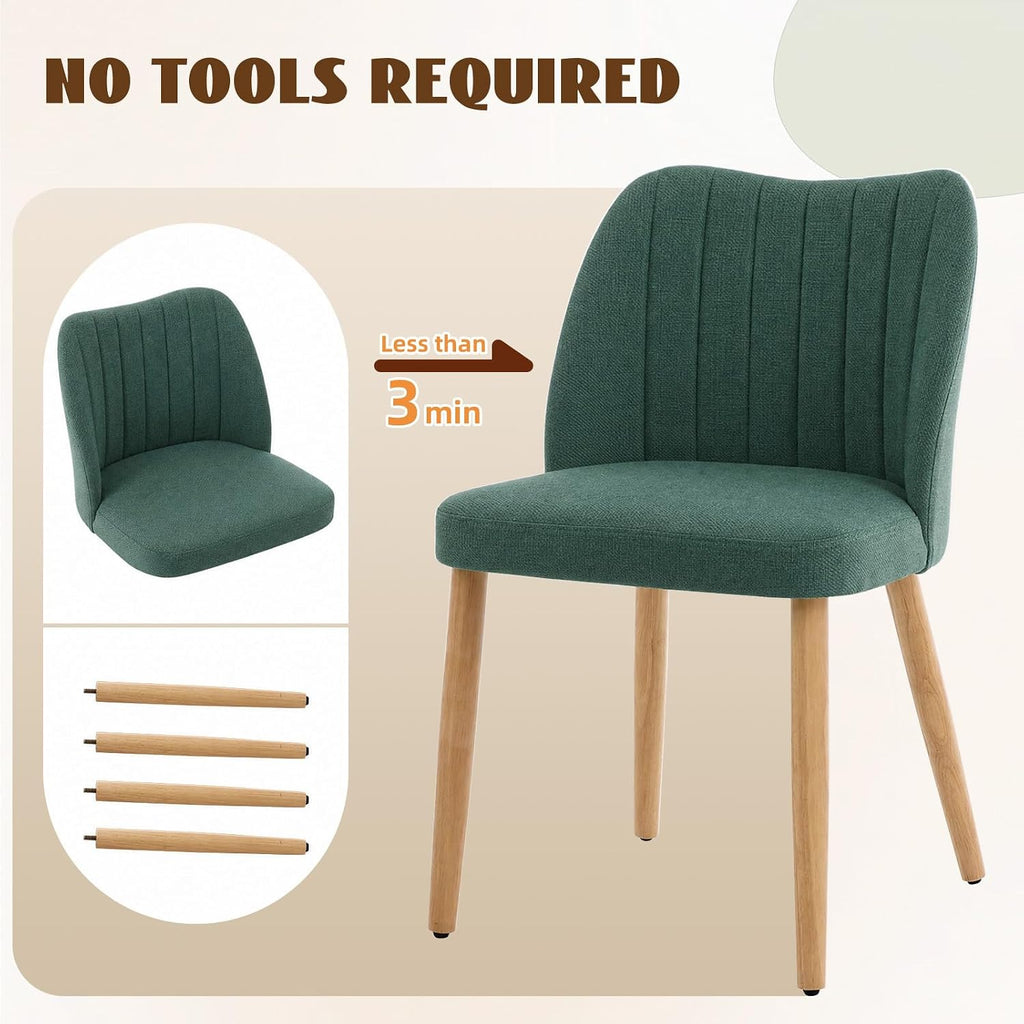garvee wood dining chairs set of 2, armless on a desk or shelf