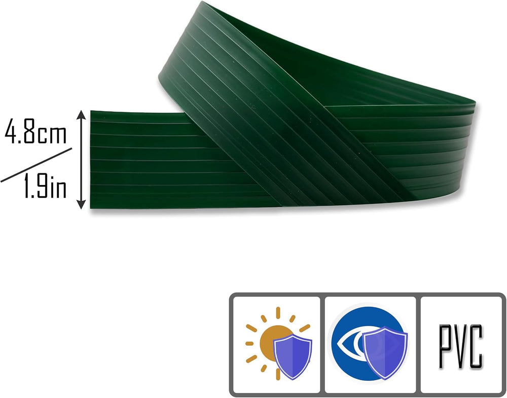 HTTMT- Green Chain Link Fence Privacy Slats Tape w/Brass Fasteners, Green, 1....