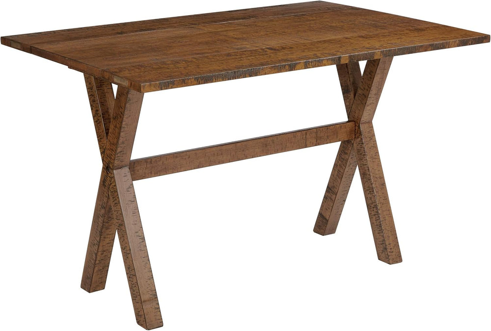 OSP Home Furnishings McKayla Flip-Top Expanding Desk to Dining Table, Distres...