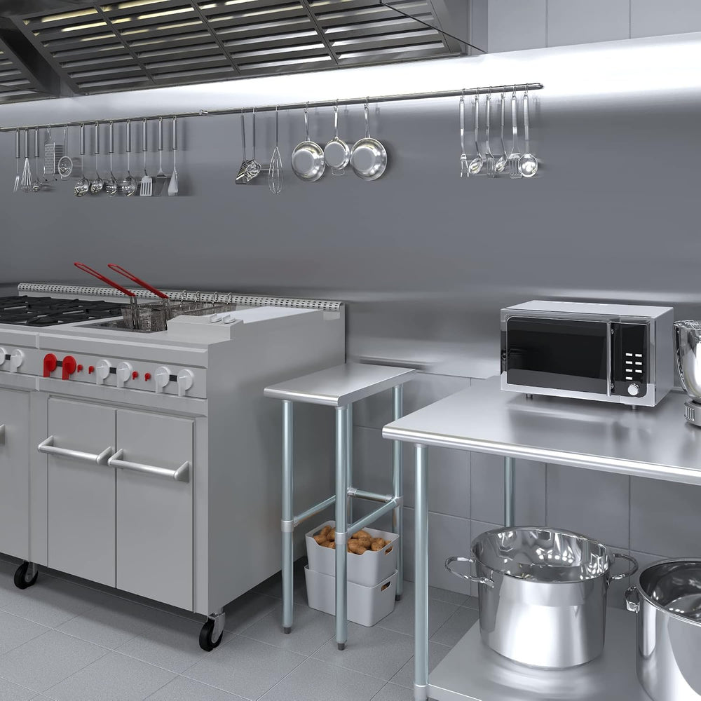 AmGood Stainless Steel Work Table Open Base | Metal Work Bench (Stainless Ste...