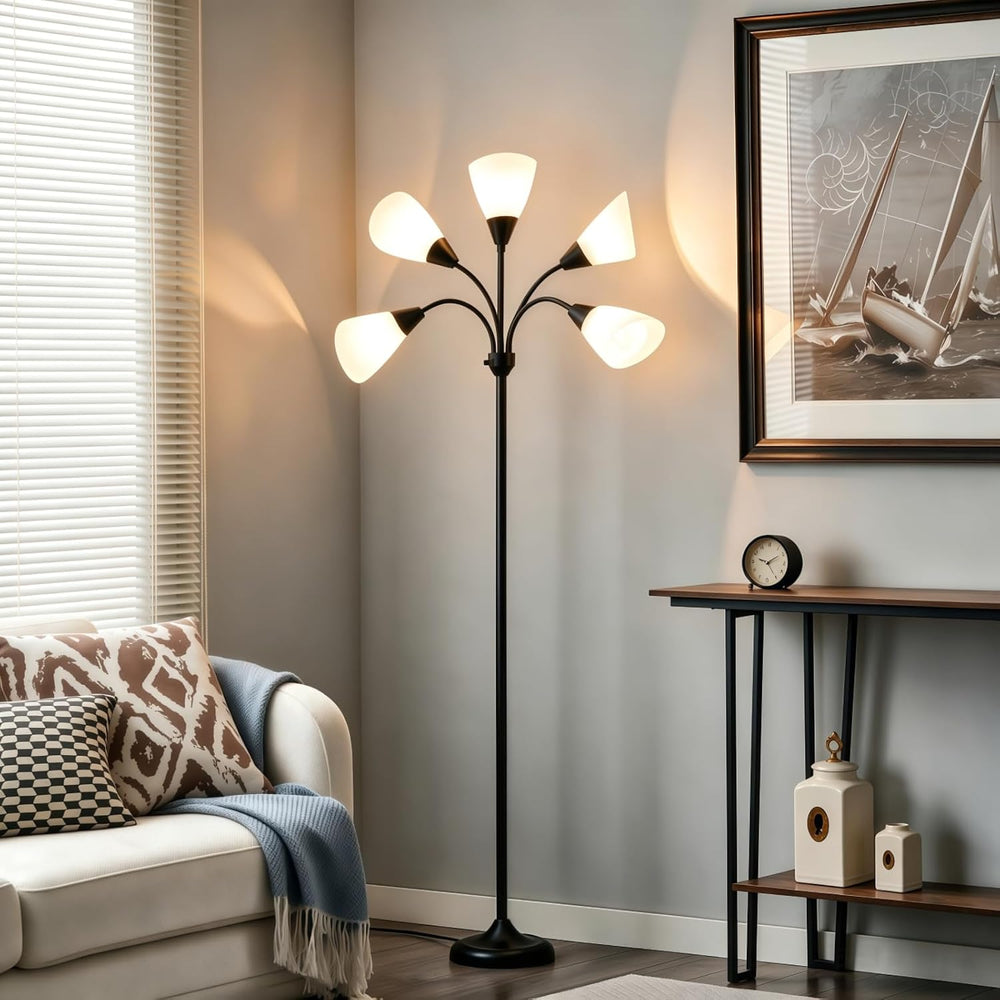 HonoDing Medusa Floor Lamps Standing Lamps 5 Heads Adjustable Reading Light L...