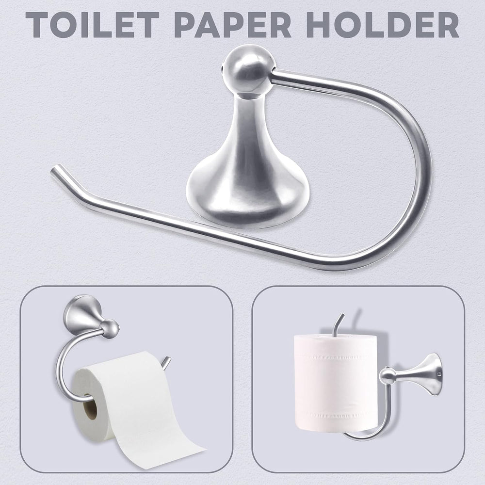 Brushed Nickel Bathroom Hardware Set Wall Mounted Brushed Nickel Accessories ...