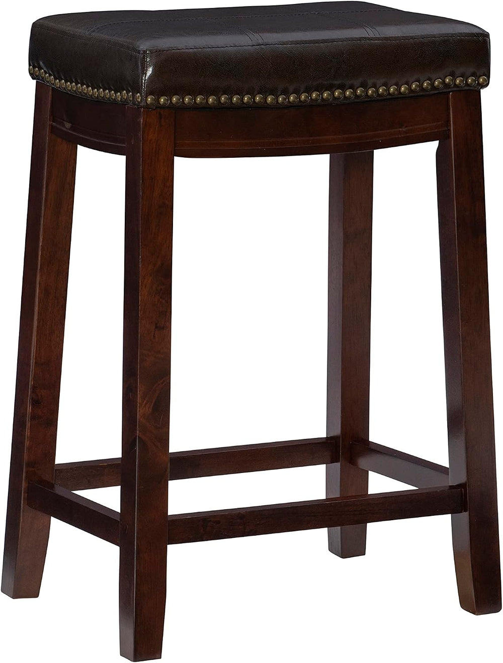 Linon Home Décor Kingston Backless Linon Claridge Stool, Counter Height, Brow...
