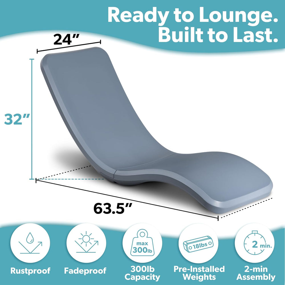 Coast Modern in Pool Lounge Chair - Waterproof & Weighted Chaise Lounger ...
