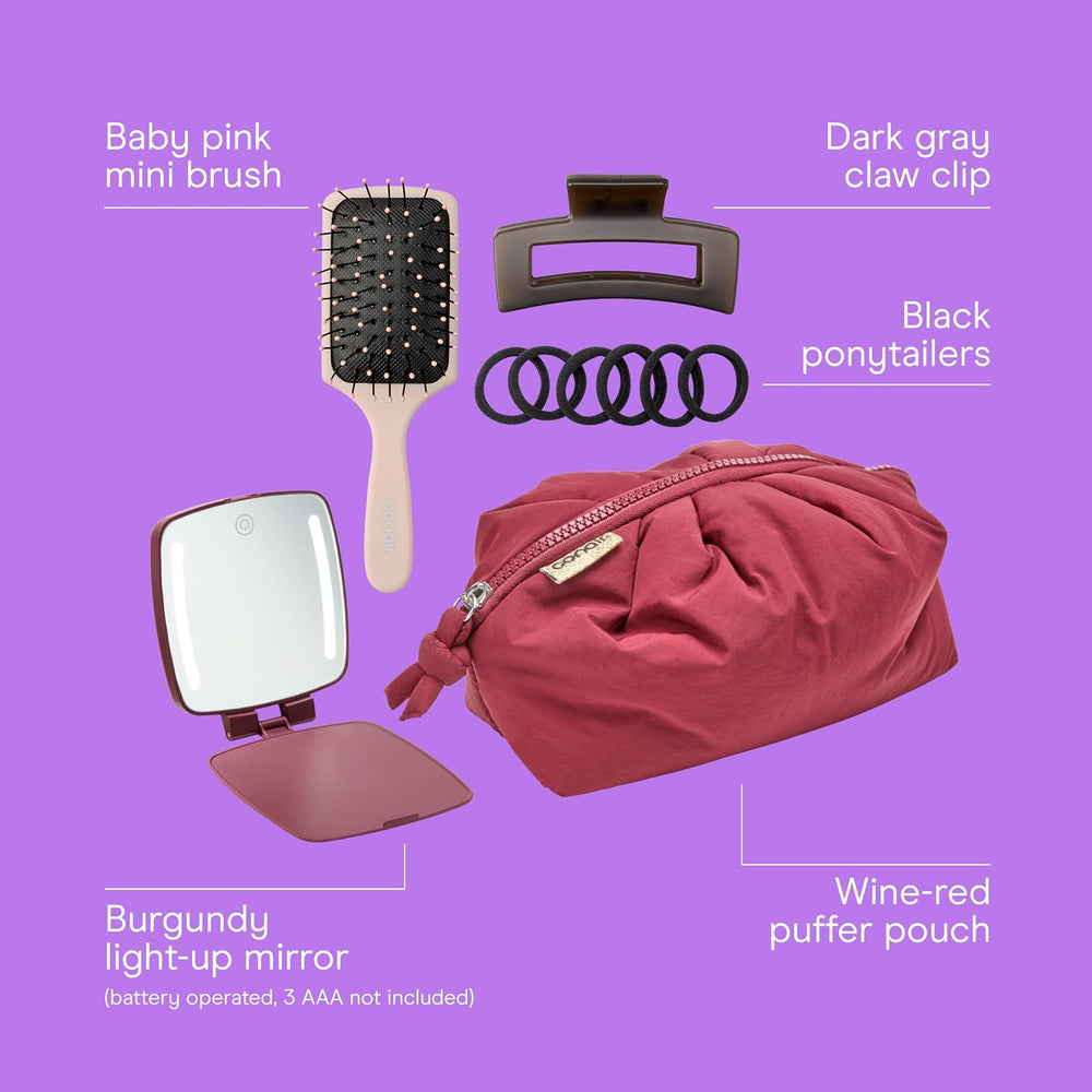 Conair Hair Accessories Kit for Women, Hair Clips, Hair Ties & Detangler ...
