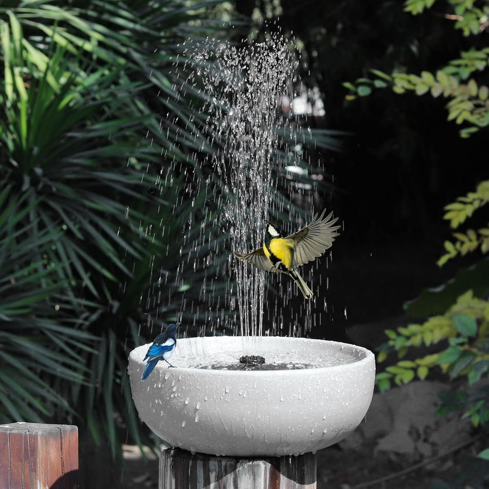 11.2" Solar Bird Bath Fountain for Outdoors,Bird Bath for Outside