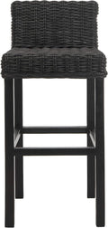 SAFAVIEH Cypress Barstool Wood Bar Stool, 29.72" Seat Black FOX6502C