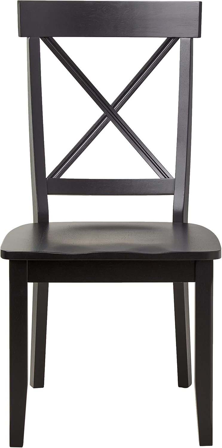 homestyles blair black dining chairs, set of 2 shown in use