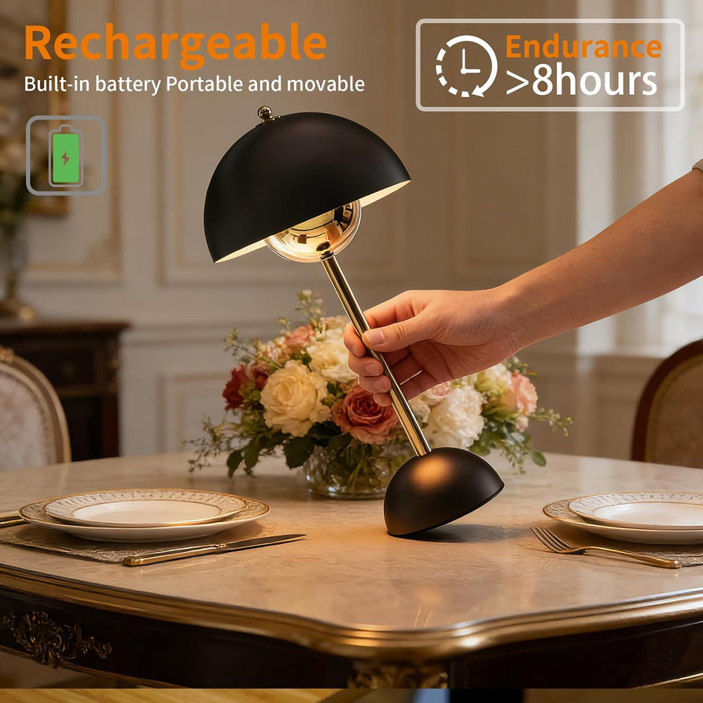 Dawnrise Cordless Table Lamp with 3 Color Temperatures, Modern Luxury Style