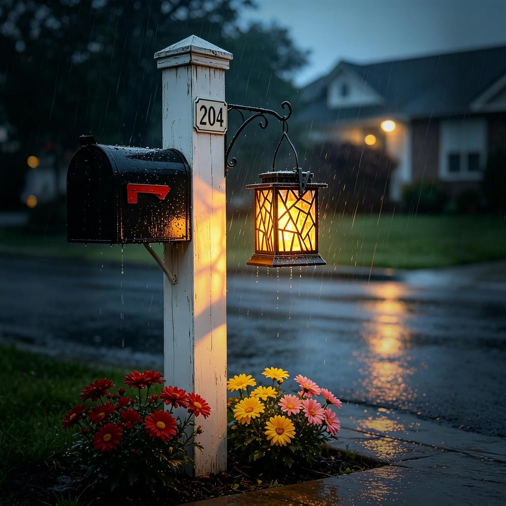 Solar Lanterns Outdoor Waterproof, Flickering Flame Hanging Solar Lights