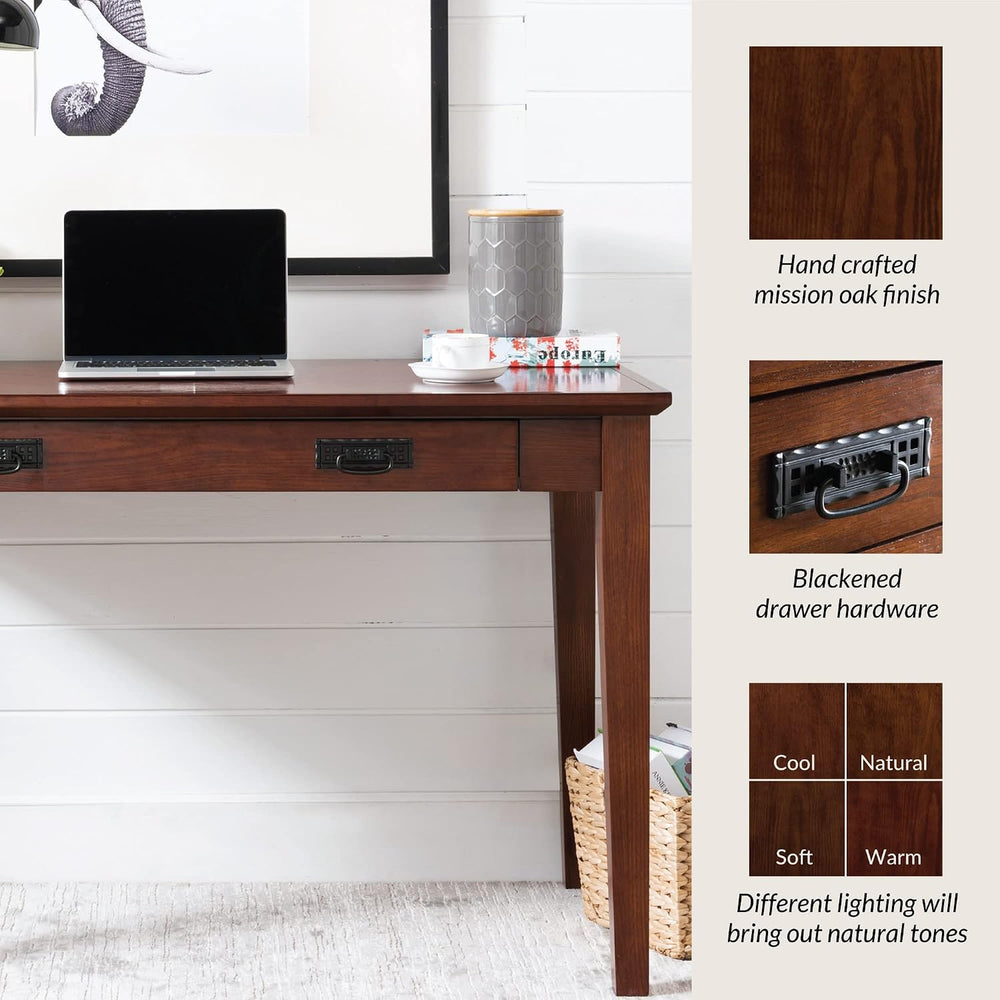 Leick Home Mission Desk, 48", Mission Oak