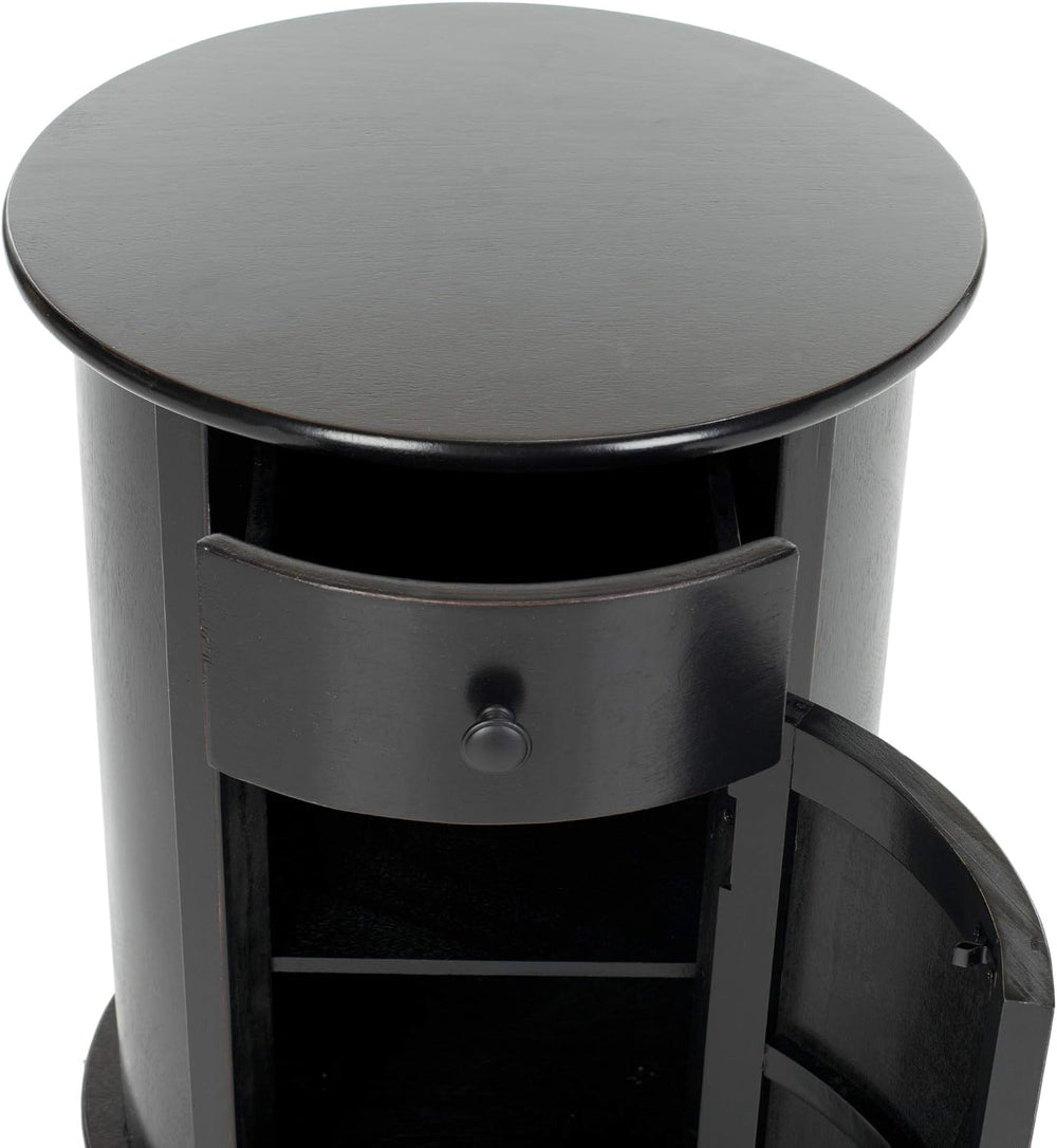 SAFAVIEH Tabitha Swivel Storage Accent Table, 26" Dark Cherry AMH5712D