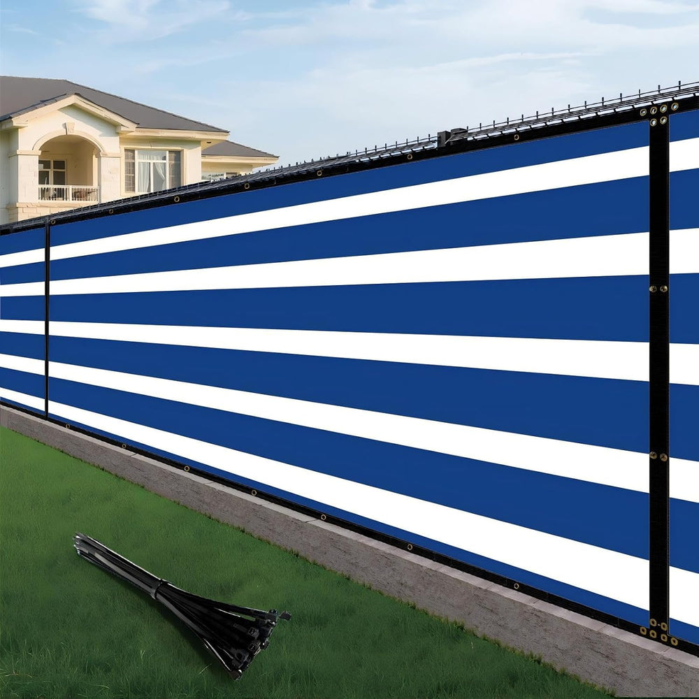 4x50ft Fence Privacy Screen for Decoration Garden(Blue and White)