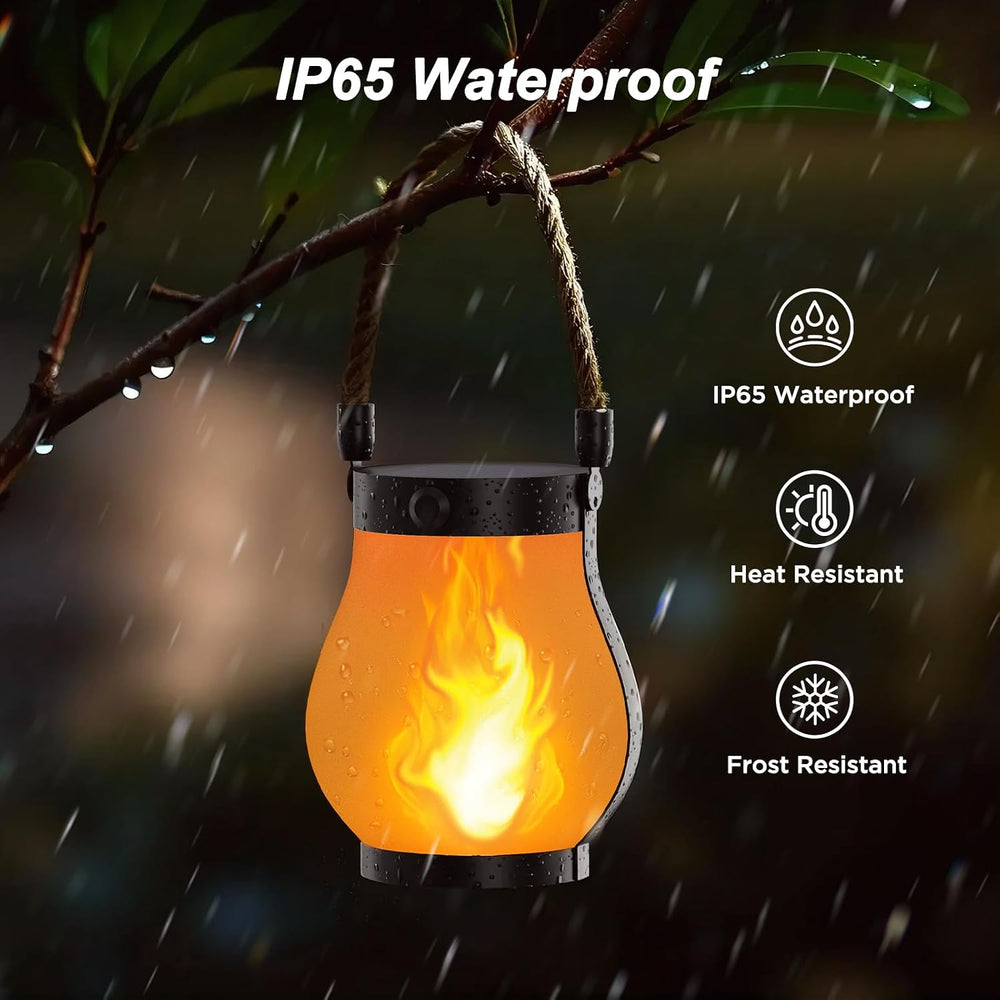 Hompavo Gen2 Solar Lanterns Outdoor Waterproof with Ultra-Real Flame