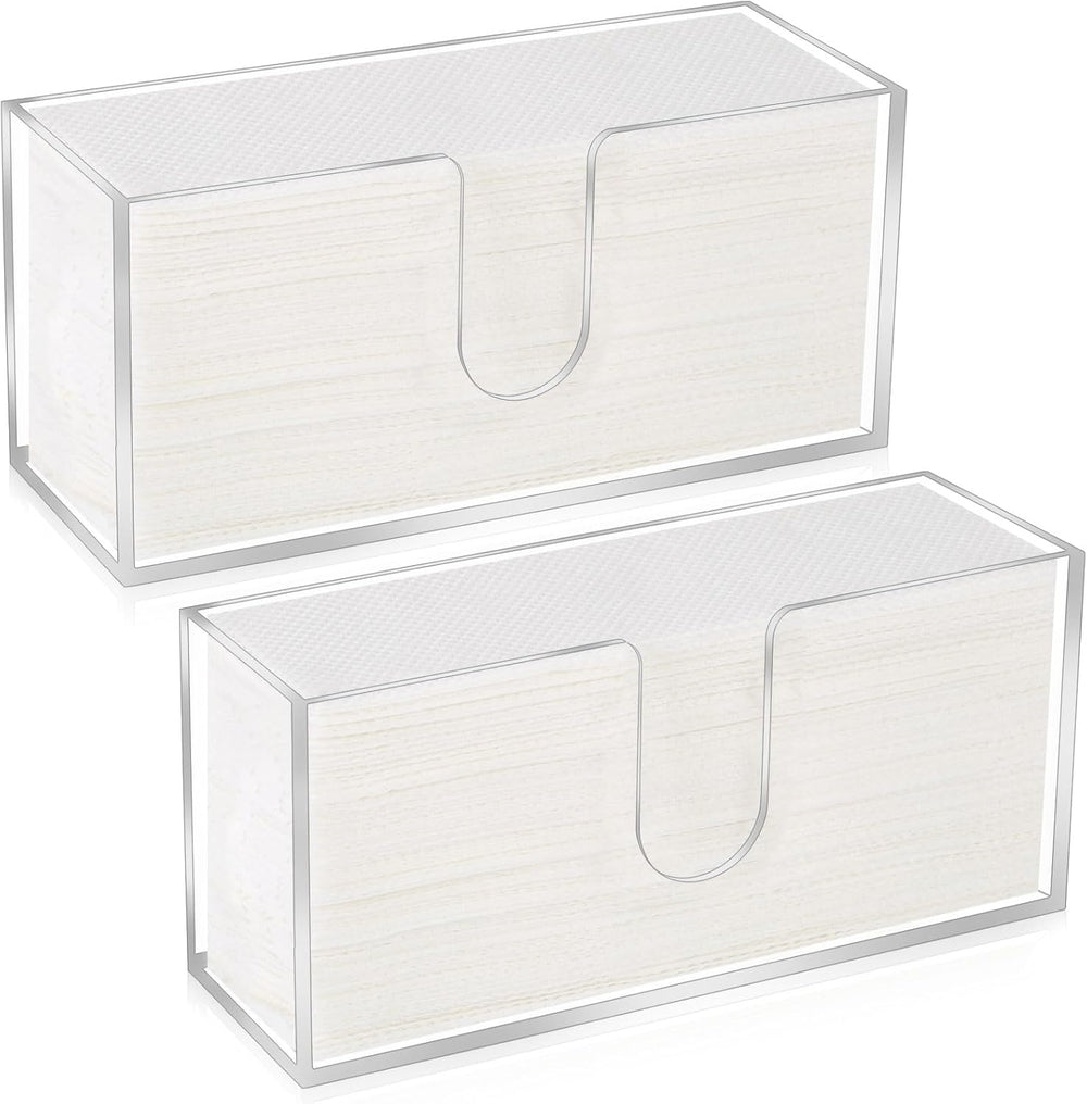2Pcs Acrylic Paper Towel Dispenser, Paper Towel Holder Countertop Clear Multi...