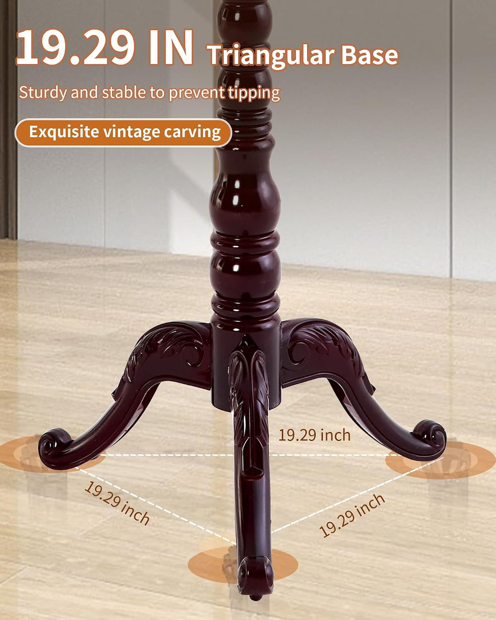EZIVIEZ Coat Rack Vintage Solid Wood Coat Rack Freestanding with 14 Hooks