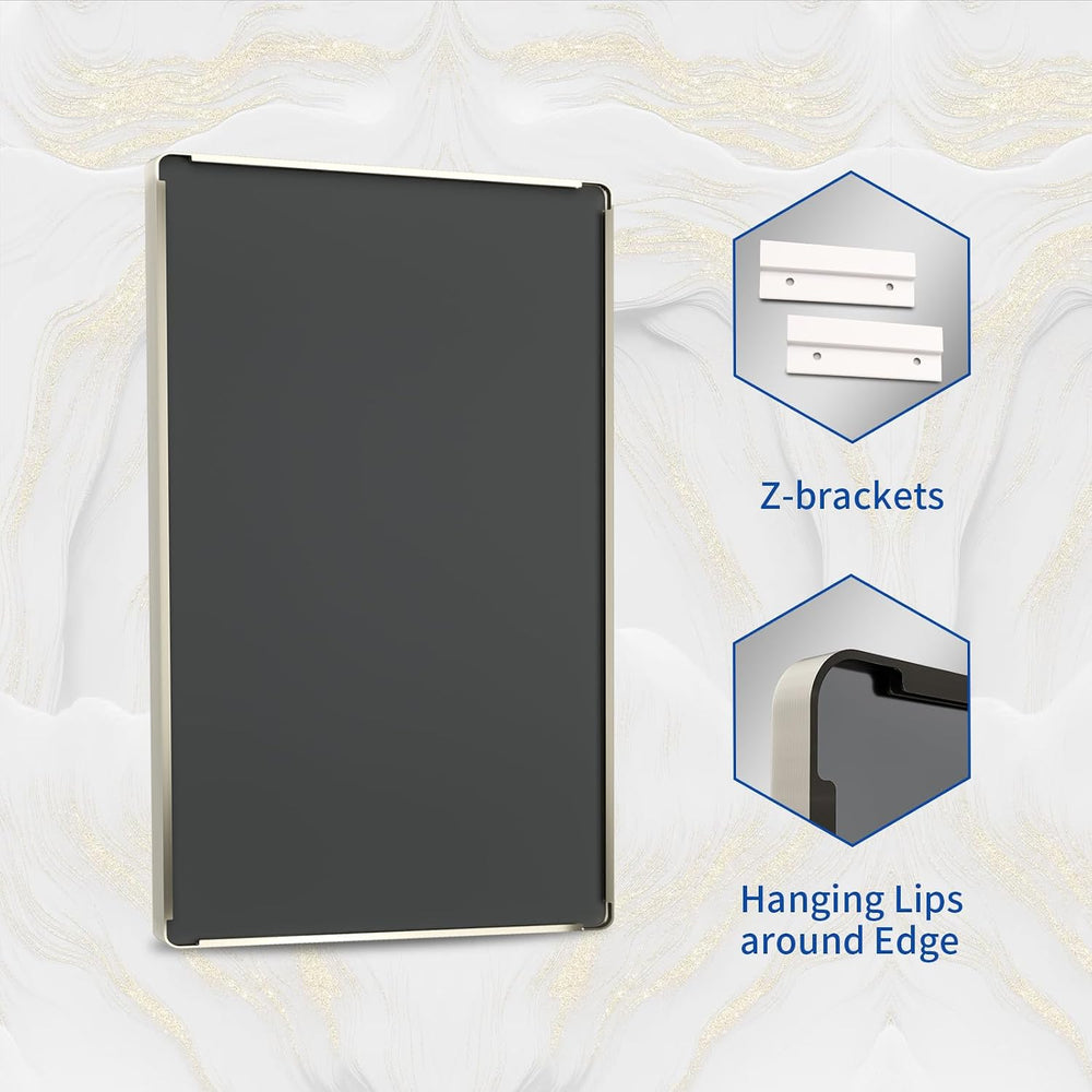 WEER Bathroom Vanity Mirror Brushed Nickel 20X30 Inch