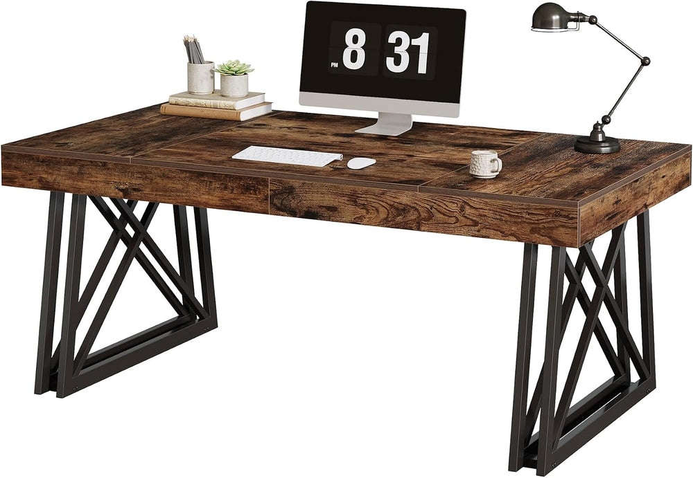Tribesigns 63-Inch Executive Desk, Large Office Computer Desk