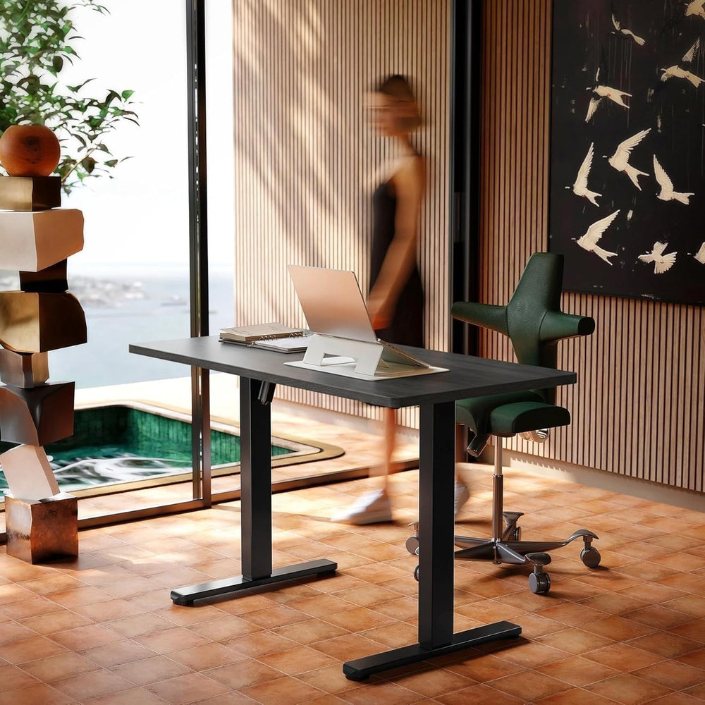 HUANUO 40x24 Inch Electric Standing Desk, Height Adjustable, Grey