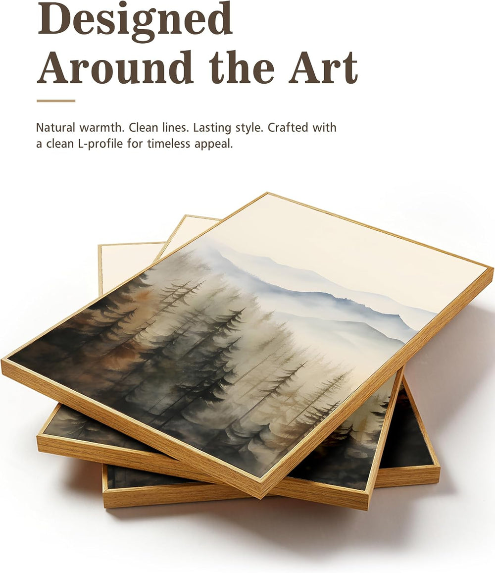HesenDot 16x24in Mountain Landscape Large Wood Framed Wall Art,Set of 3