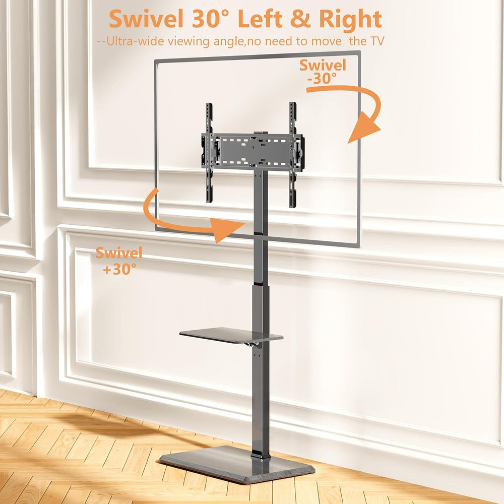 Floor TV Stand with Removable Media Shelf for 32-75 Inch TVs up to 110 lbs