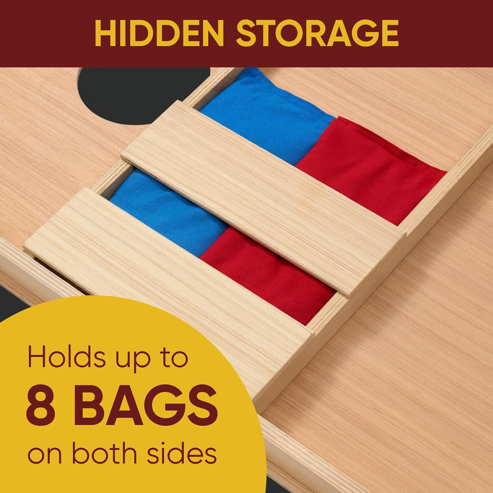 Regulation Cornhole Board Set - Dare to Play at 4x2 ft or 3x2 ft