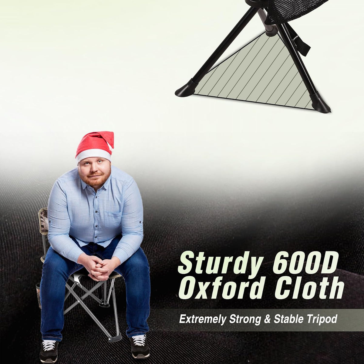 REDCAMP 2 Pack Folding Tripod Stools for Adults