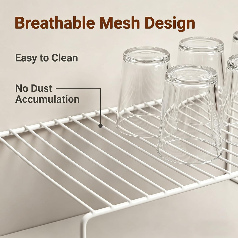 iPEGTOP Set of 6 Large (15.7 x 9.4 Inch) Kitchen Cabinet Organizer Shelf, Wir...