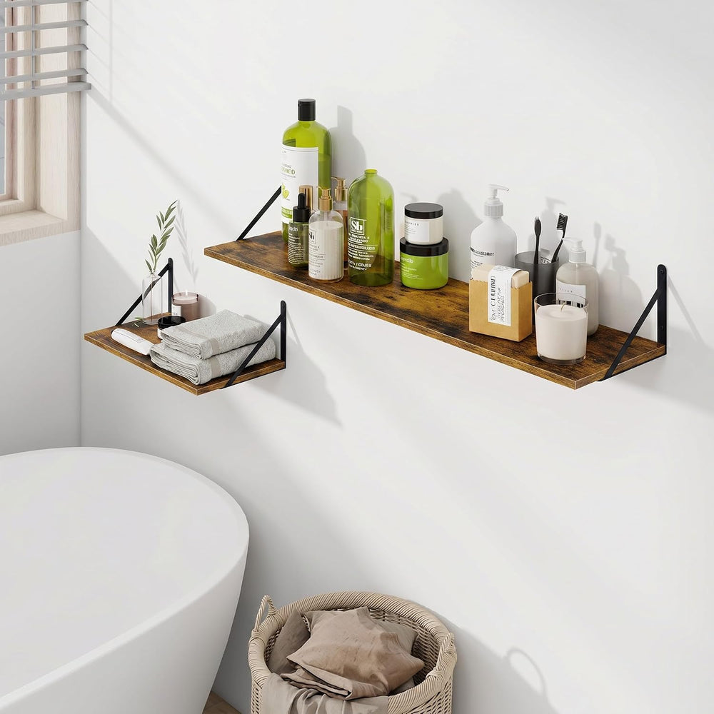 Vivelove Deep Floating Shelves for Wall, 48W x 8D Wood Wall Shelves Set of 2,...
