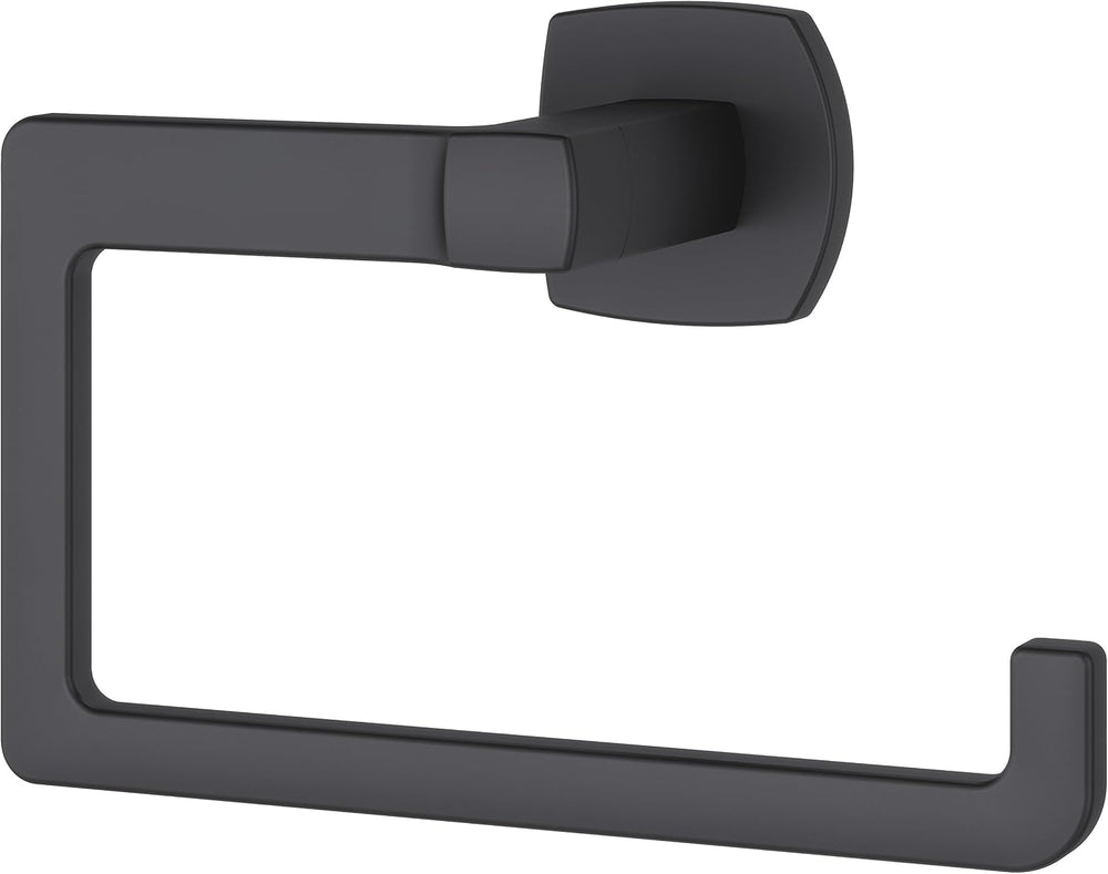 Pfister Deckard Matte Black Hand Towel Ring for Bathroom Wall BRB-DA1B