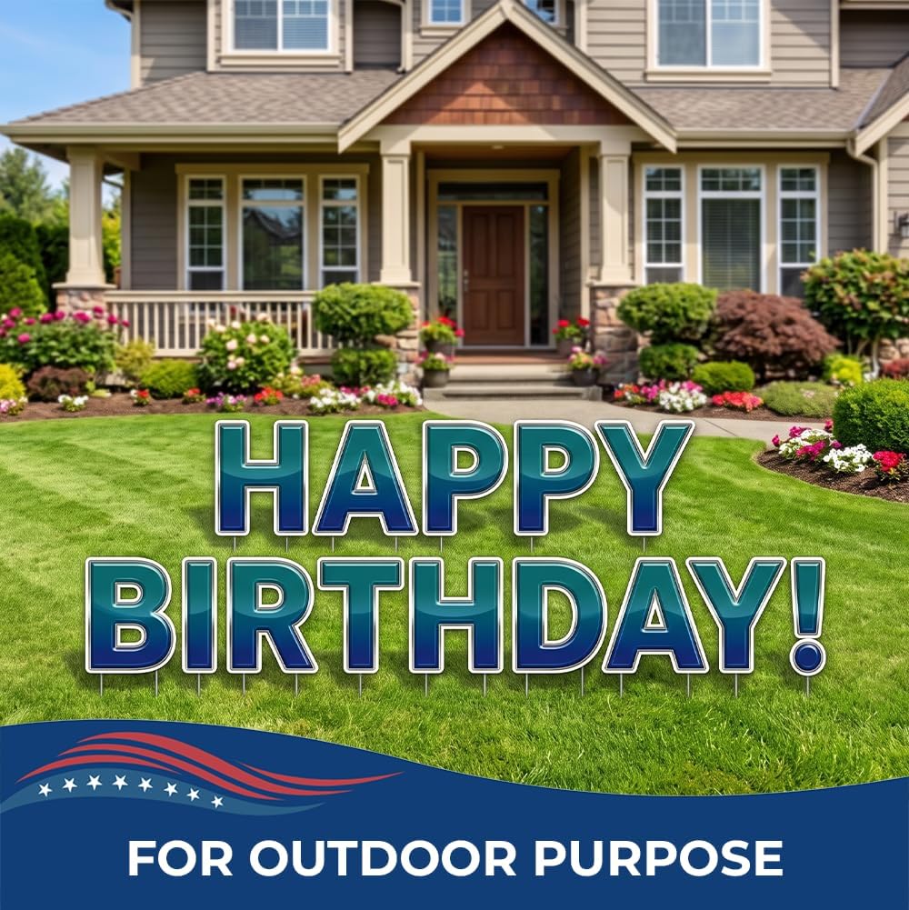 DC Custom Yard Signs with Stakes 18"/24" Personal Yard Letters Made...