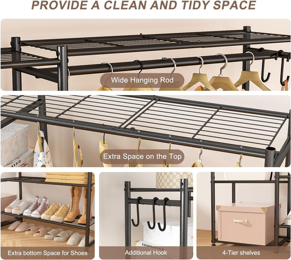 Closet Wardrobe, Closet Organizers and Storage System, Metal Clothes Rack