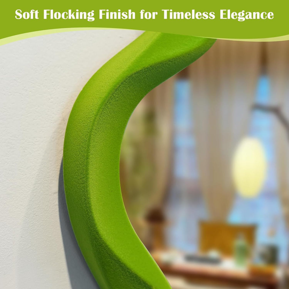 Green Wall Mirror Decor for Funky Home Decor 13.8x29.7,Lawn Green