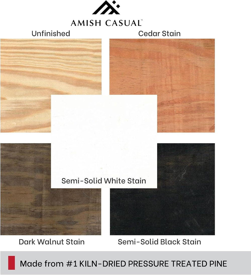 Amish Casual Heavy Duty 800 Lb Mission Pressure Treated Porch Glider (4 Foot,...