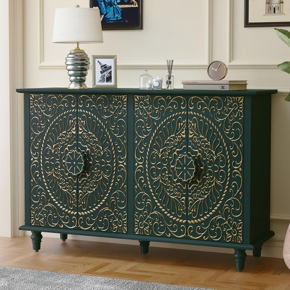 ARTPOWER Sideboard Buffet Cabinet with Storage, 48" Decorative Accent Ca...