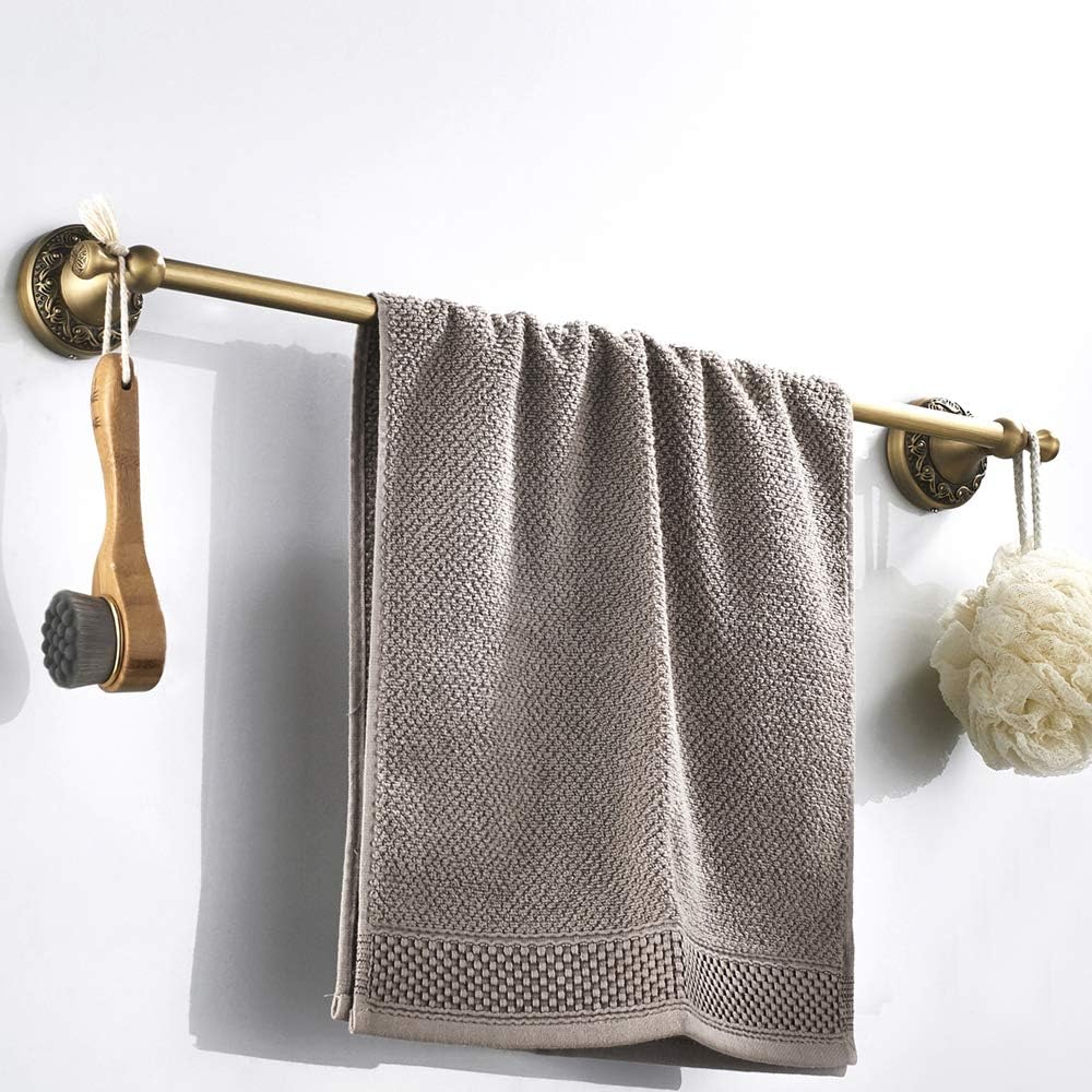 Leyden Antique Towel Bar,Adjustable Towel Holder Rod Brass Bathroom Accessori...