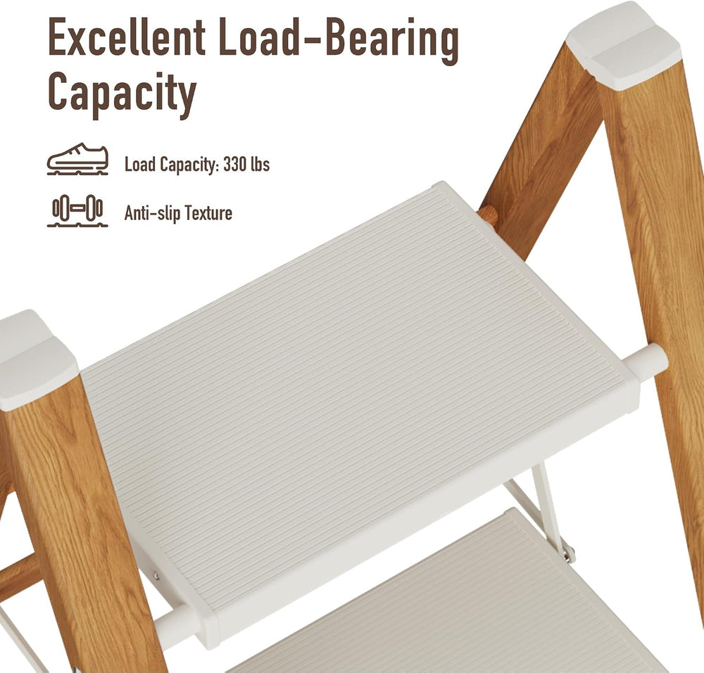 Mayi Plus 3 Step Stool Foldable, Aluminum, Lightweight Step Ladder