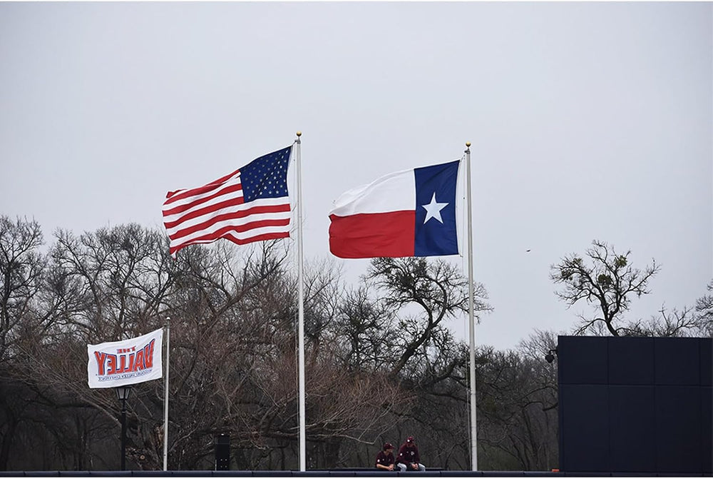 Homissor American Flag and Texas Flag 3x5 Ft Combo Pack - Embroidered Stars U...
