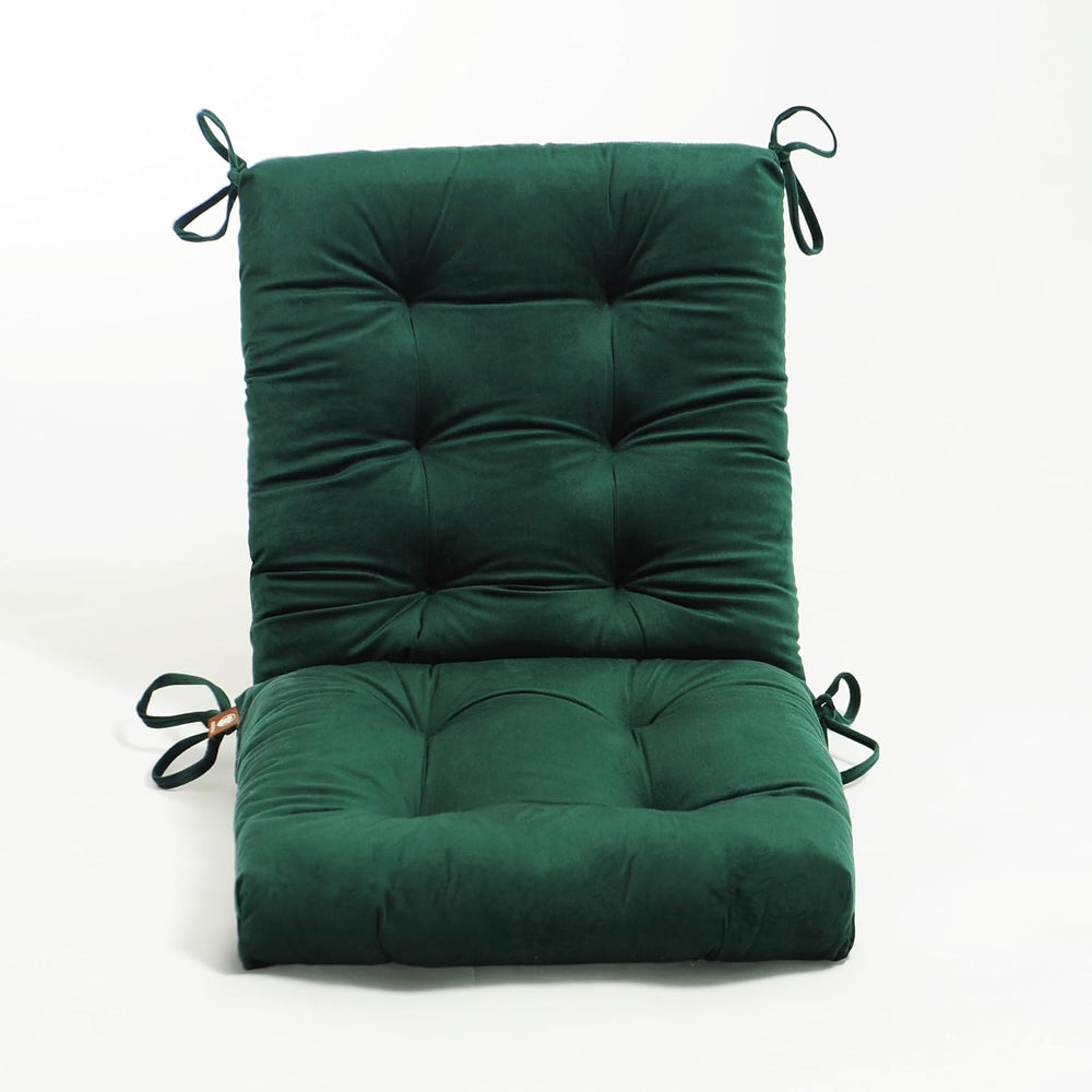 Set of 2 Outdoor Dining Chair Cushions, 37x18 inch, Water Repellent, Patio Se...