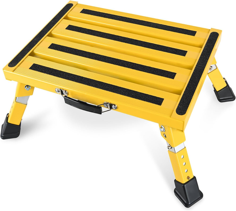 Nilight RV Step Stool Portable Folding Aluminum Platform 16.5x11.8 Handle