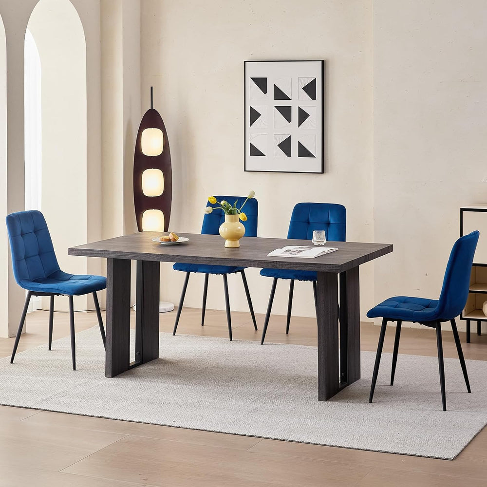 Blue Velvet Dining Chairs Set of 4 Kitchen & Dining Room Chairs