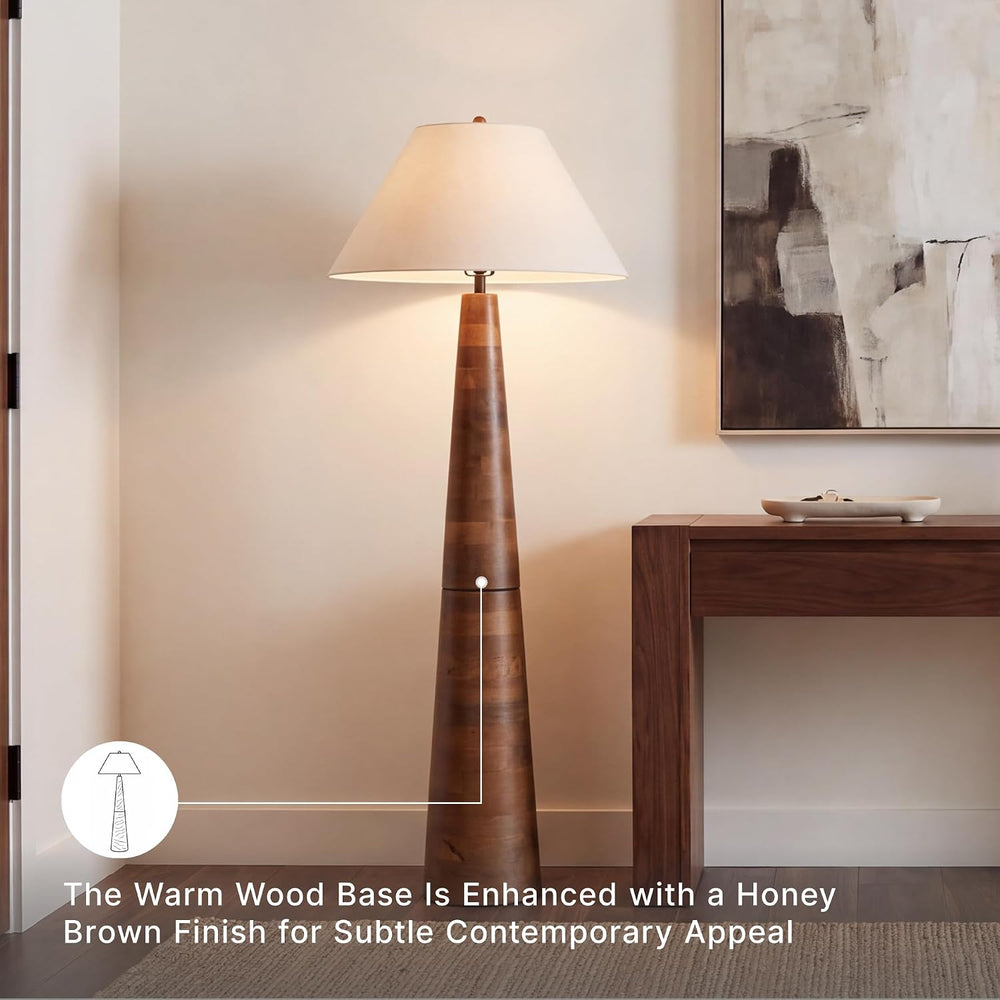 Signature Design by Ashley 1-Piece Contemporary Wood Floor Lamp