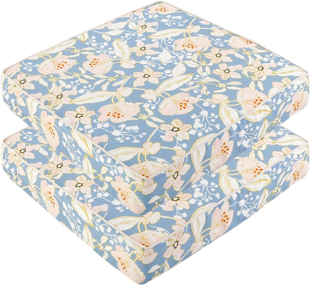 2 Pack Outdoor Chair Cushions 20" X 20" X 4", Waterproof Patio...