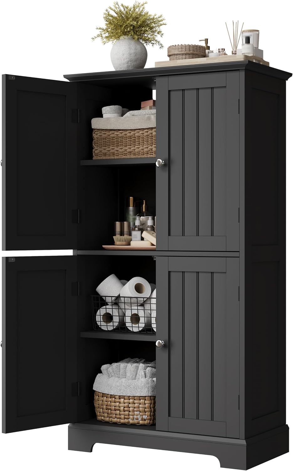 ChooChoo Bathroom Floor Cabinet with Adjustable Shelves