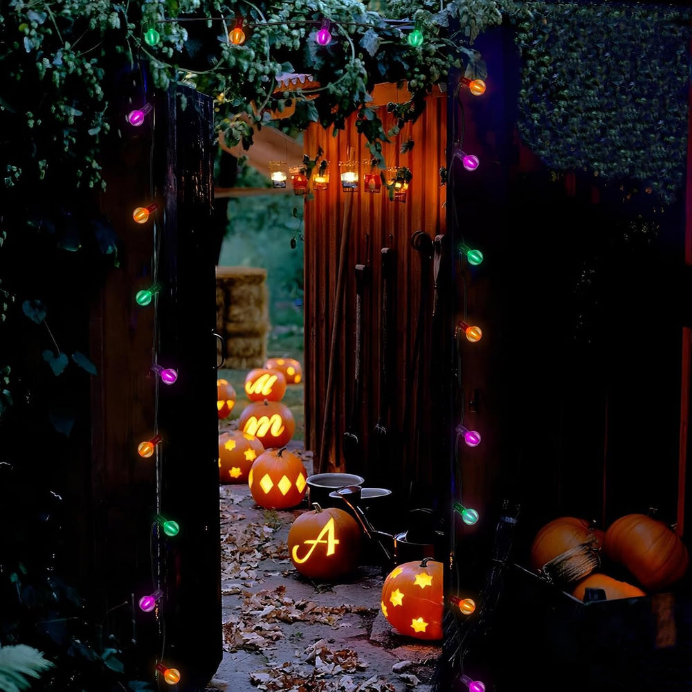 SUNSGNE 25FT Globe Outdoor Halloween String Lights G40 LED String Lights with...