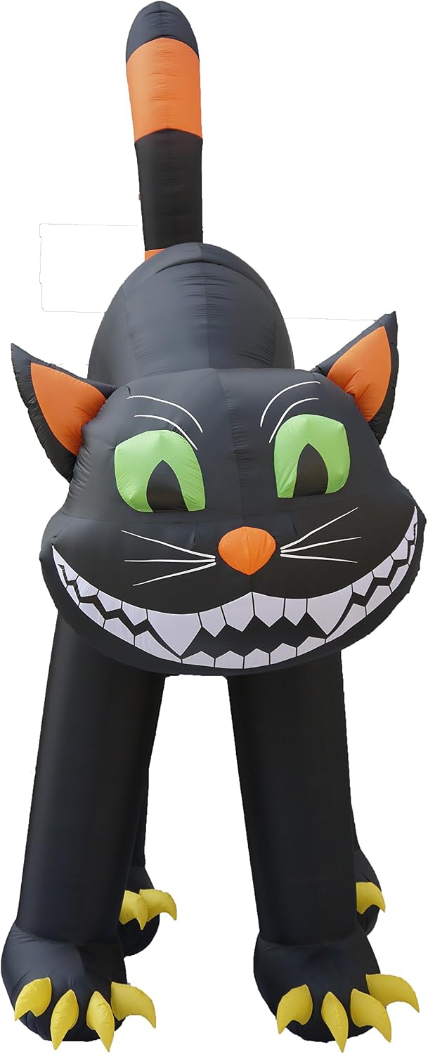 20 FT Huge Lighted Halloween Inflatable Black Cat