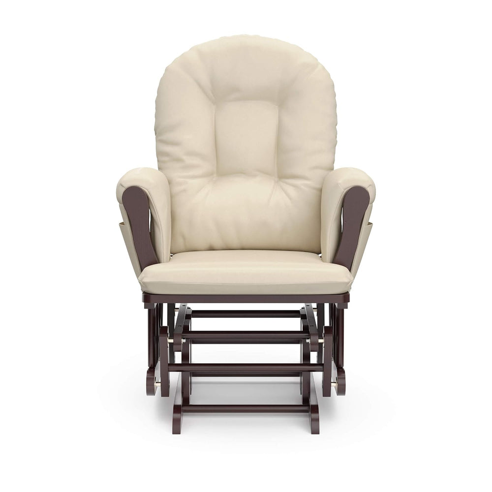 Storkcraft Premium Hoop Glider & Ottoman, Espresso with Beige