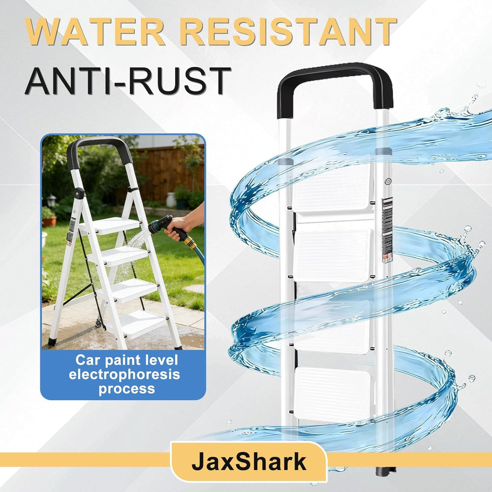 4 Step Ladder Folding Step Stool with Handrail