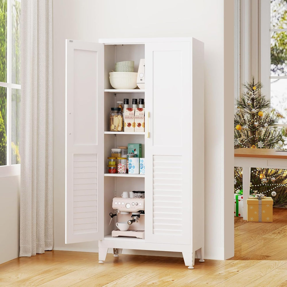 61" H Storage Cabinet, Freestanding Kitchen Pantry Cabinet