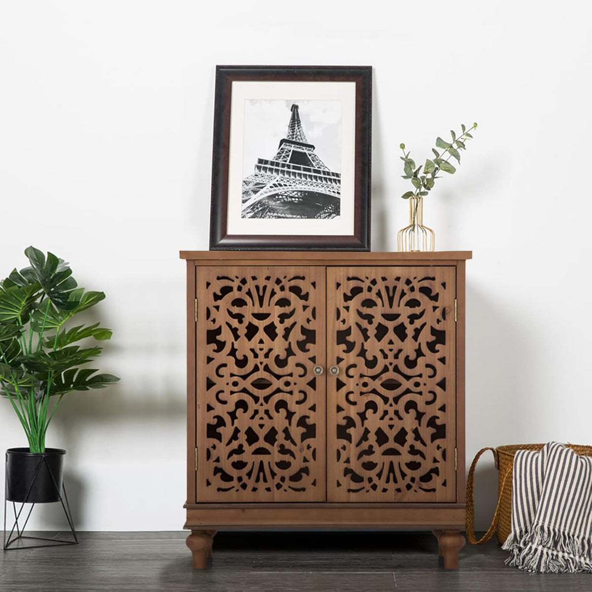 Sophia & William Entryway Buffet Cabinet with Storage, Brown Accent Cabinet
